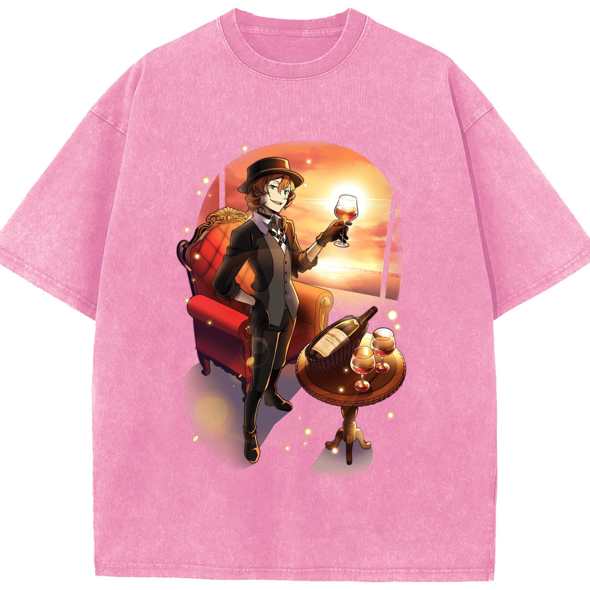 （画像用） 文豪ストレイドッグス Bungo Stray Dogs 綿100% ヴィンテージ風 半袖Tシャツ（フロントプリント）